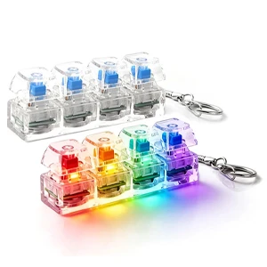 LED Keyboard Keychain Fidget Toy for Kids and Adults with Clicky Buttons for Stress Relief and Focus Support